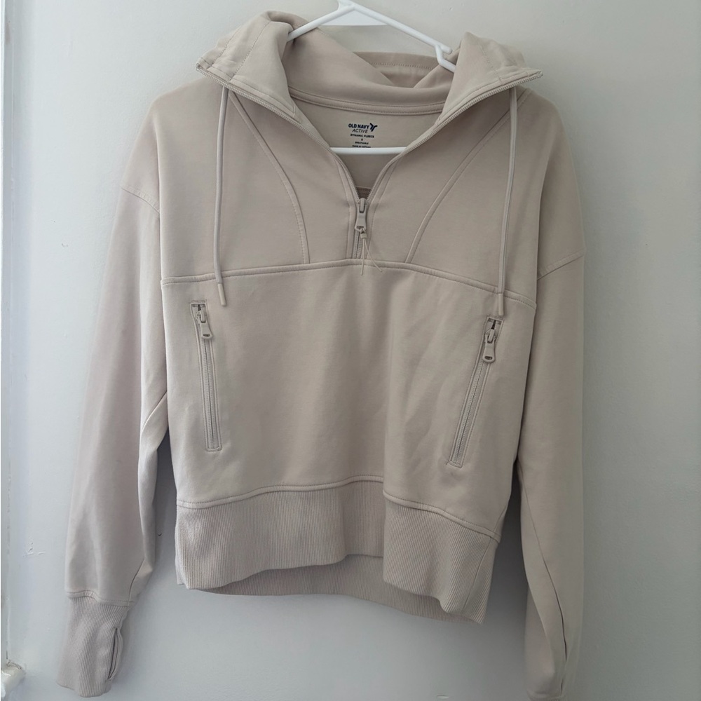 Old Navy womens Zip Up Sweater - Cream
